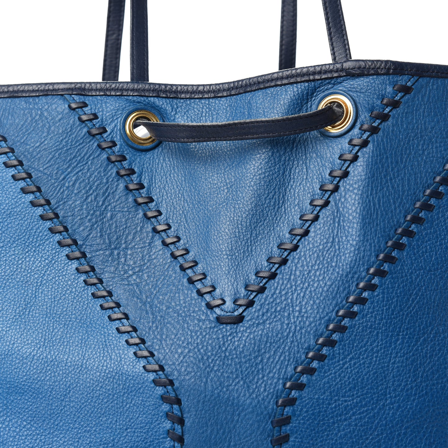 Calfskin Large Neo Double Reversible Tote Turquoise
