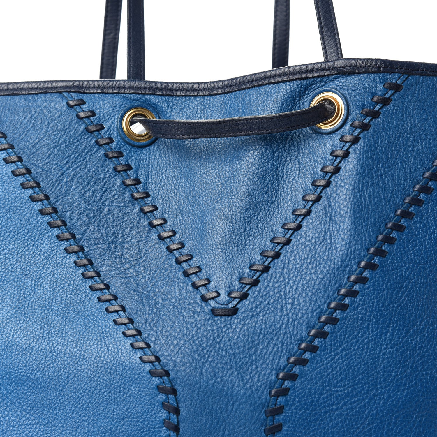 Saint Laurent Calfskin Large Neo Double Reversible Tote Turquoise 10 of 10