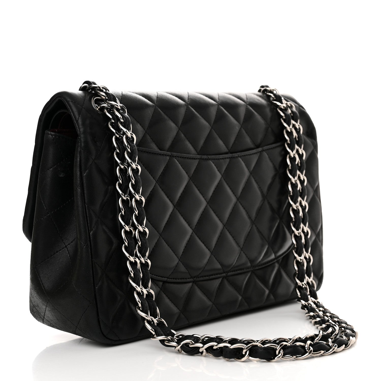 Chanel Lambskin Quilted Jumbo Double Flap Black 2 of 18
