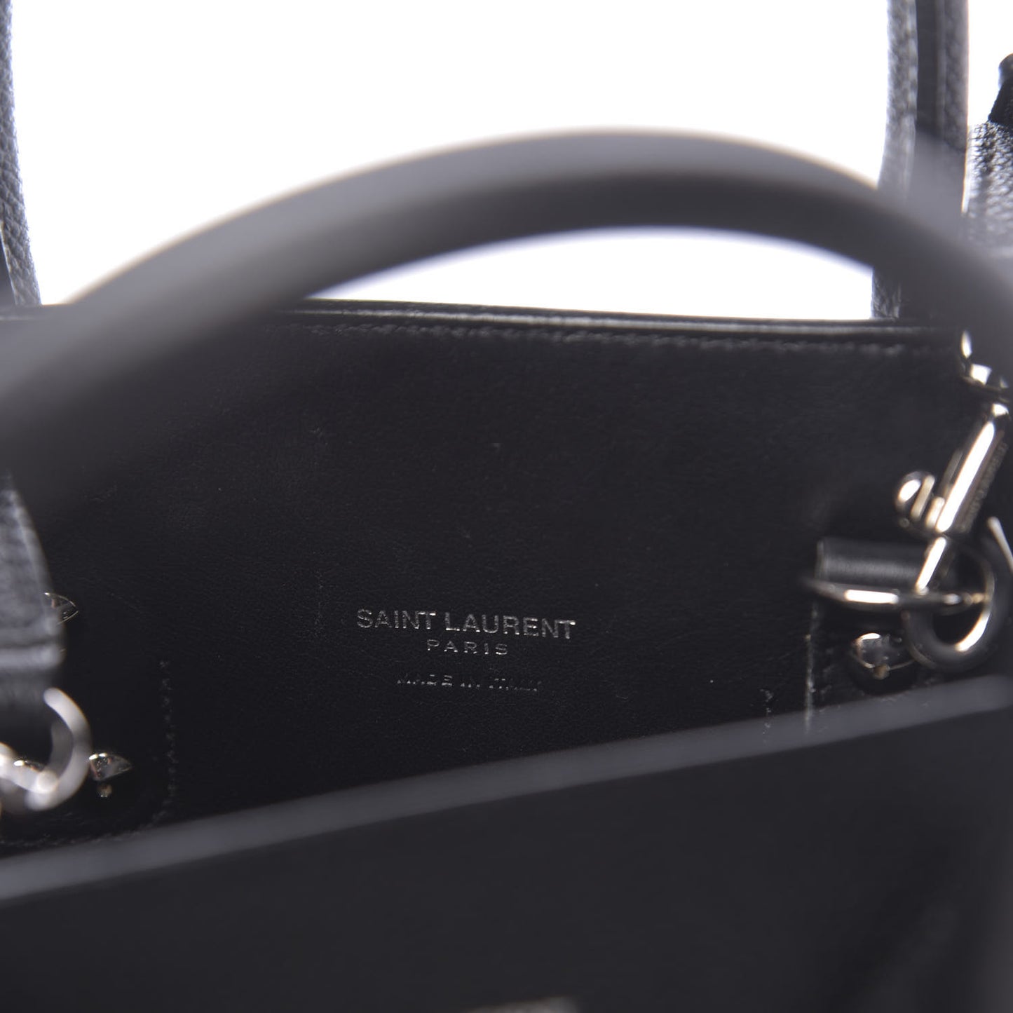 Grained Calfskin Baby Sac De Jour Black