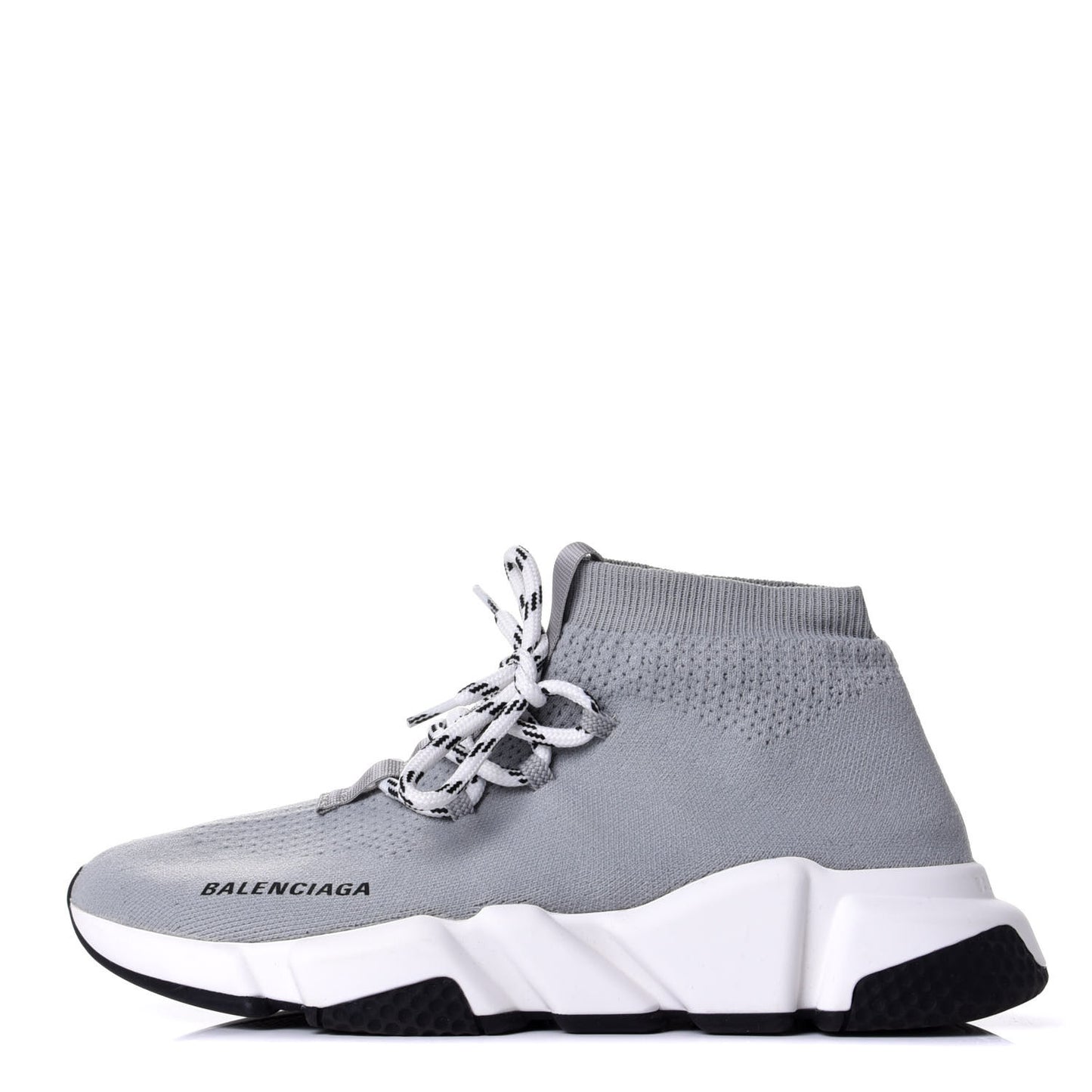 Neoprene Knit Womens Speed Lace Up Sneakers 39 Gris