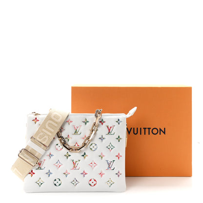 Louis Vuitton Lambskin Embossed Monogram LV Garden Coussin PM Cream 10 of 10