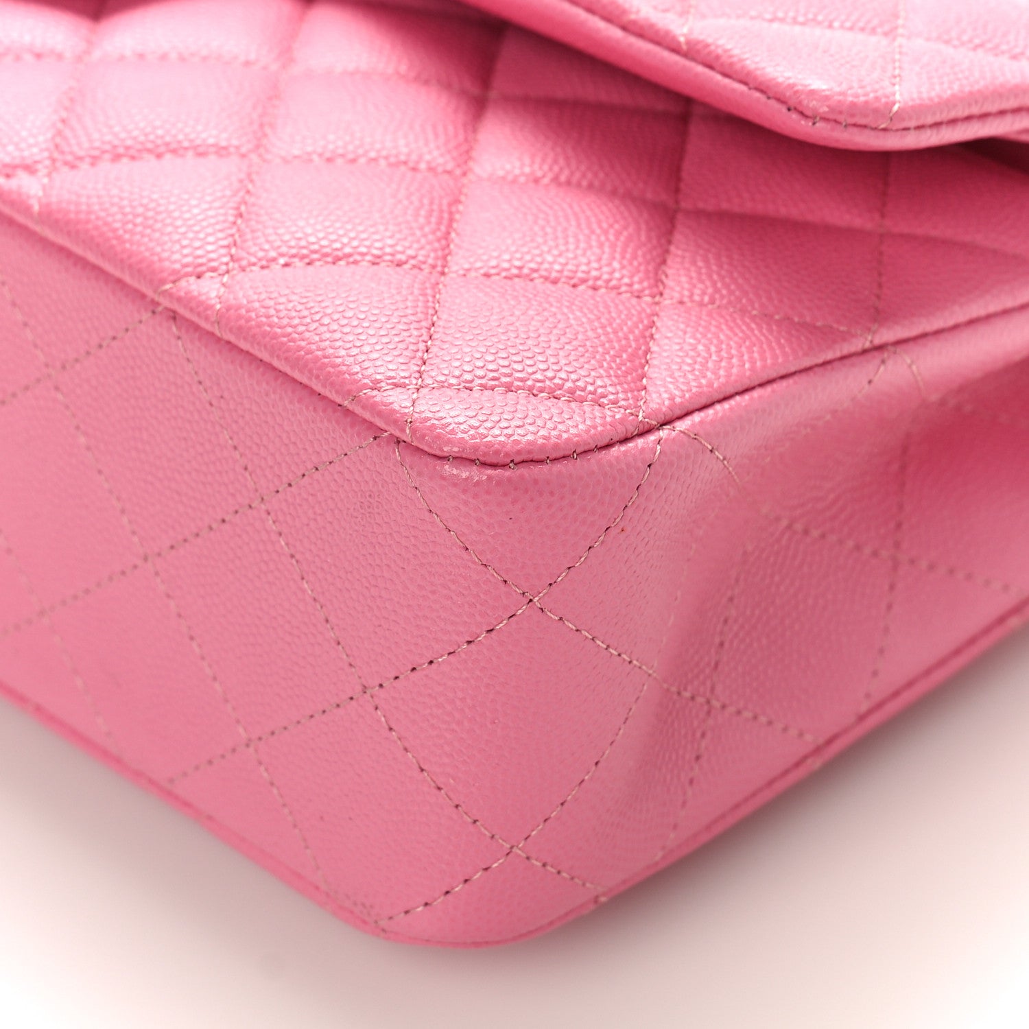 Chanel Caviar Quilted Medium Double Flap Pink 9 of 9