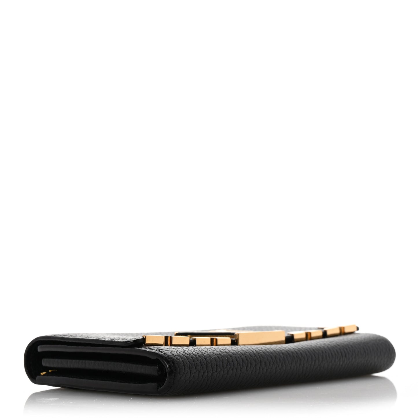 Taurillon Embellished Capucines Long Wallet Black