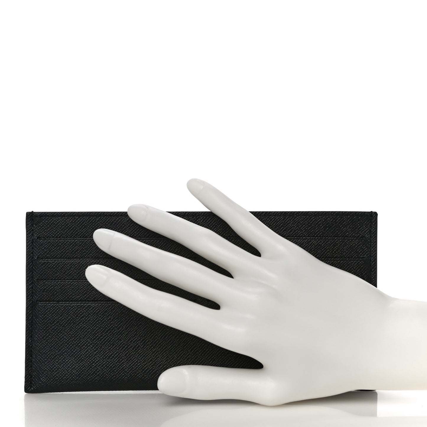Calfskin Felicie Chain Wallet Card Holder Insert Black