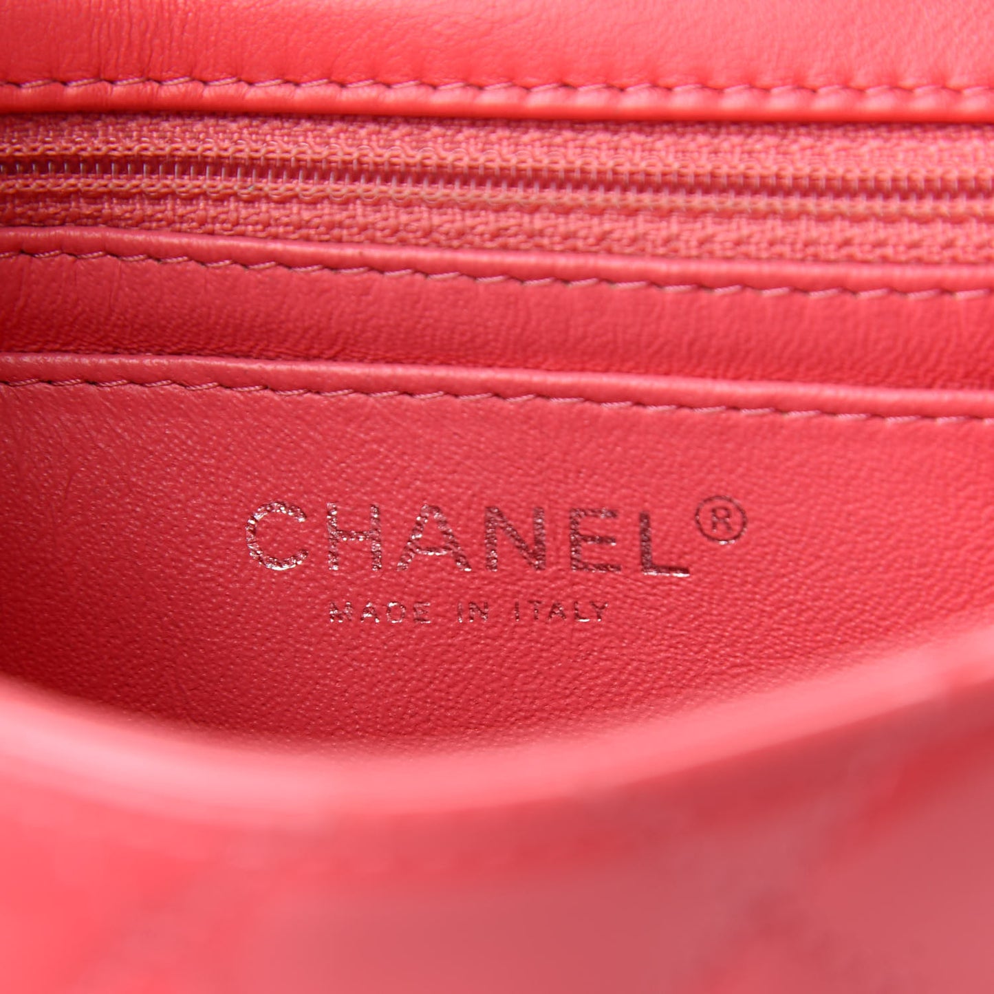 Patent Quilted Mini Square Flap Pink