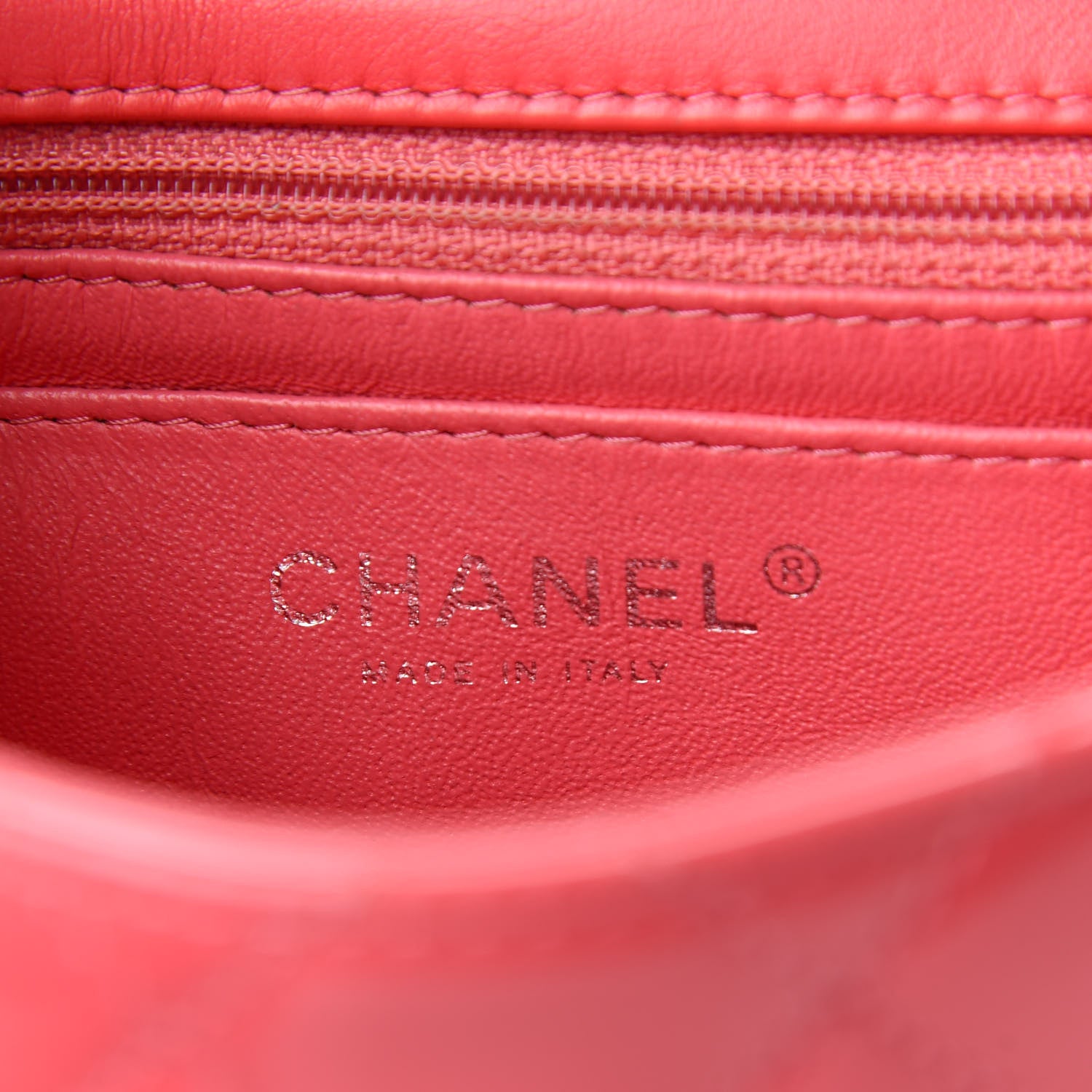 Chanel Patent Quilted Mini Square Flap Pink 8 of 9