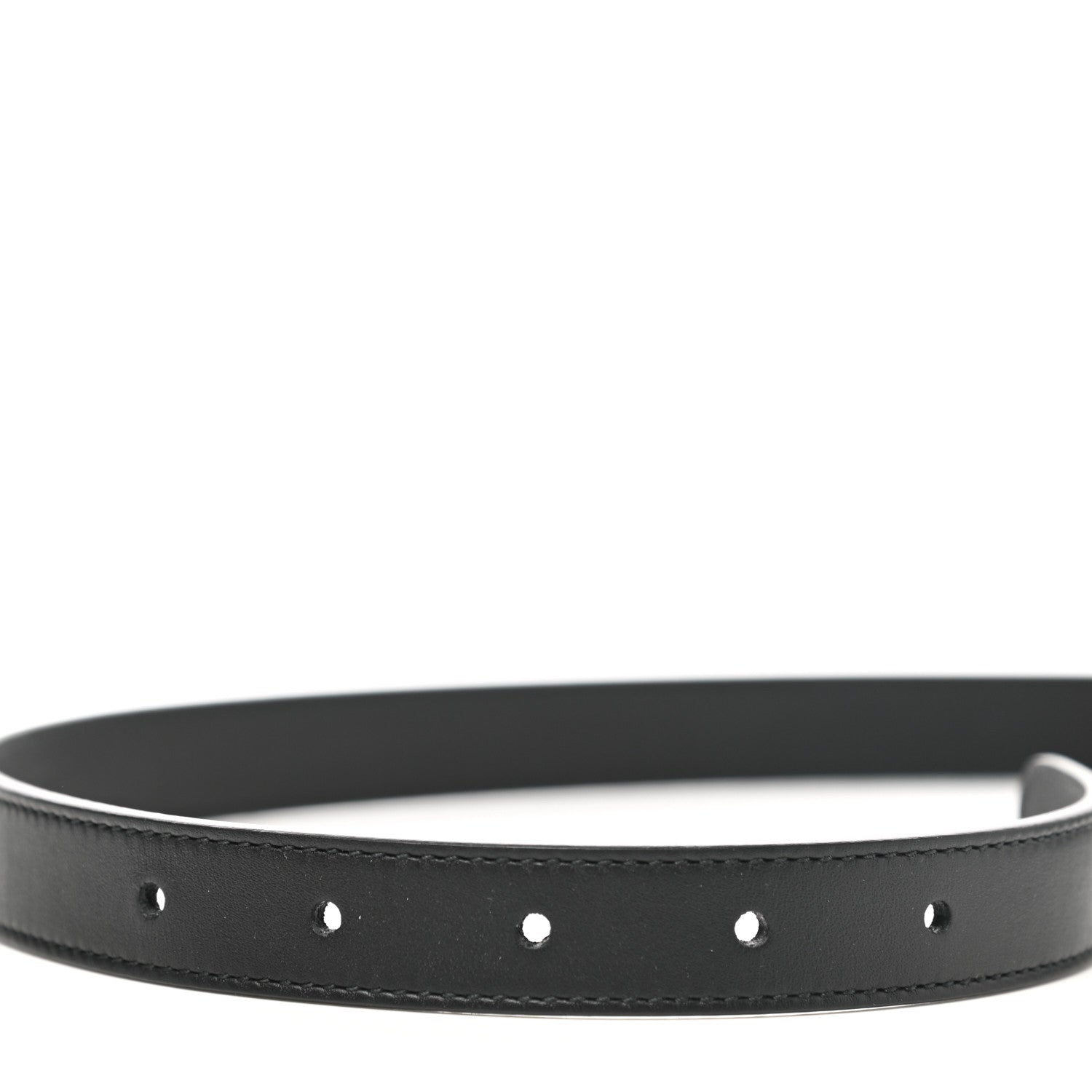 Gucci Calfskin Pearl Double G 20mm Belt 95 38 Black Cream 4 of 5