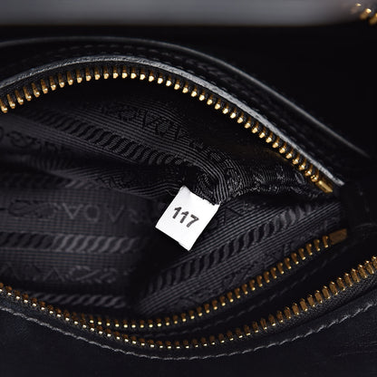 Prada Saffiano City Calfskin Small Esplanade Tote Black 7 of 9