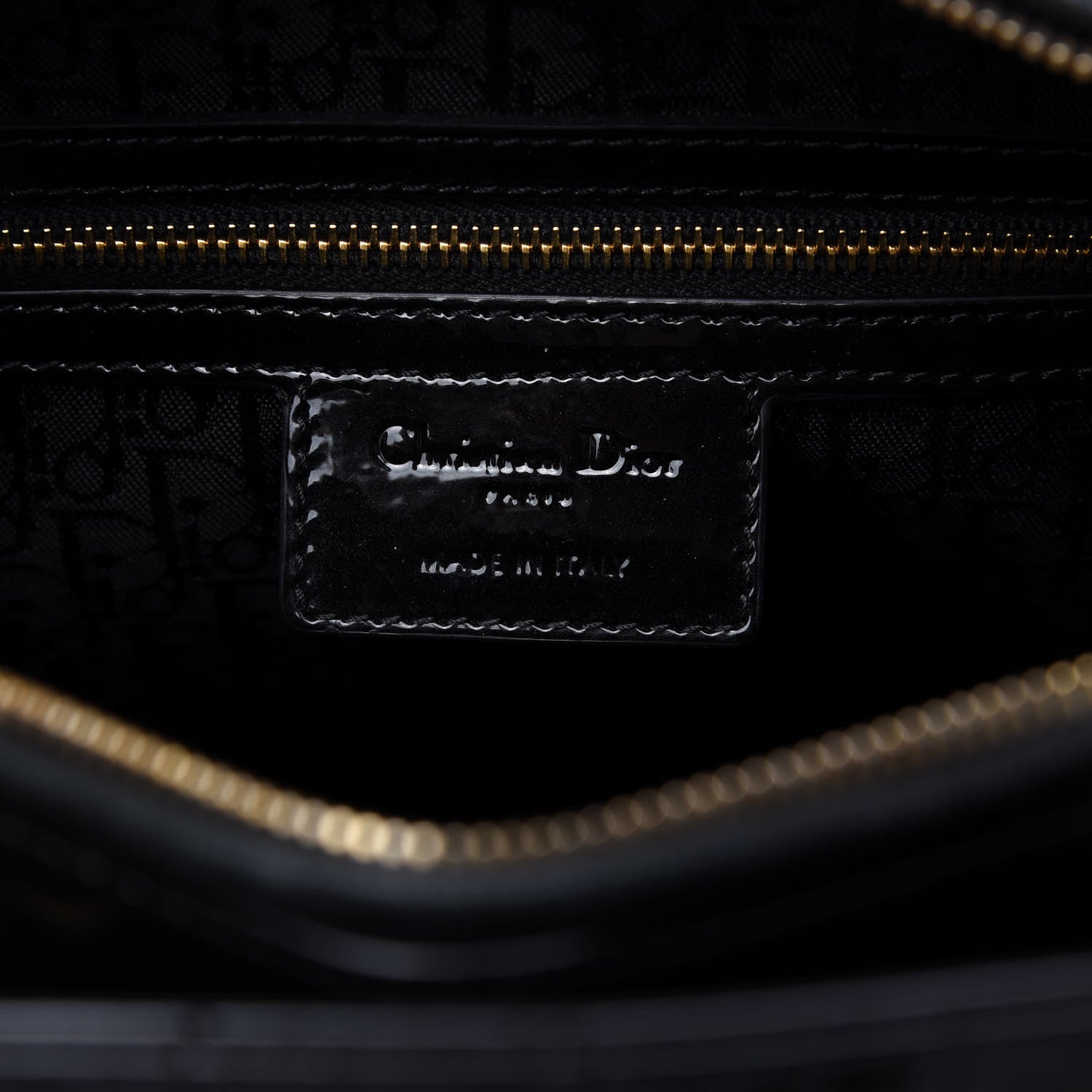 Christian Dior Patent Cannage Large Lady Dior Black 8 of 10