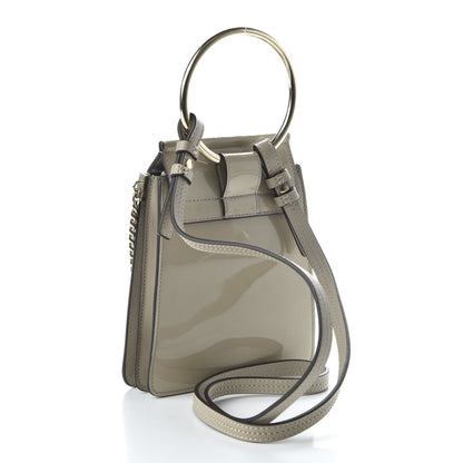 Chloe Patent Calfskin Little Horses Debossed Mini Faye Bag Motty Grey 3 of 9