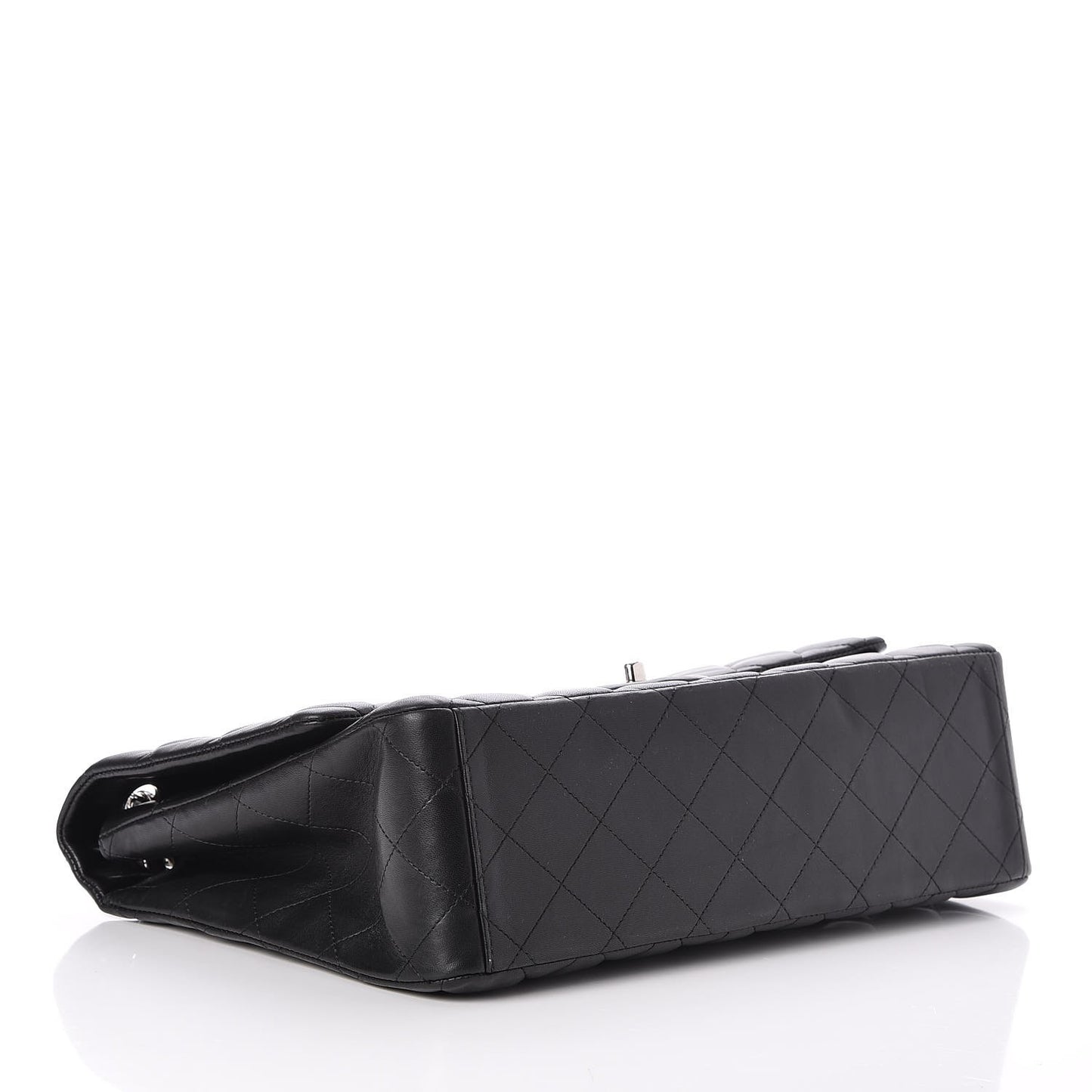 Lambskin Quilted Maxi Single Flap Black