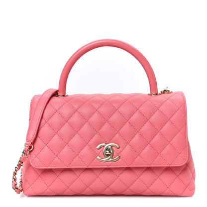 Chanel Caviar Quilted Small Coco Handle Flap Pink 1 of 9