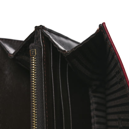 Fendi Vitello Continental Wallet Red 11 of 12