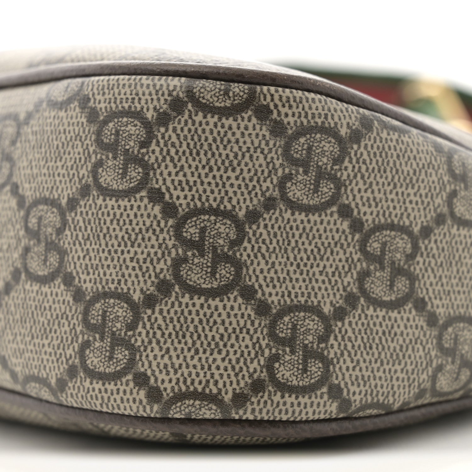 Gucci GG Supreme Monogram Textured Dollar Calfskin Web Small Ophidia GG Handbag Beige Ebony New Acero 10 of 10