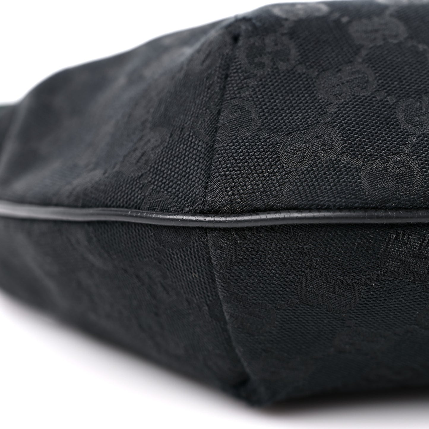 Monogram Web Medium Half Moon Hobo Black