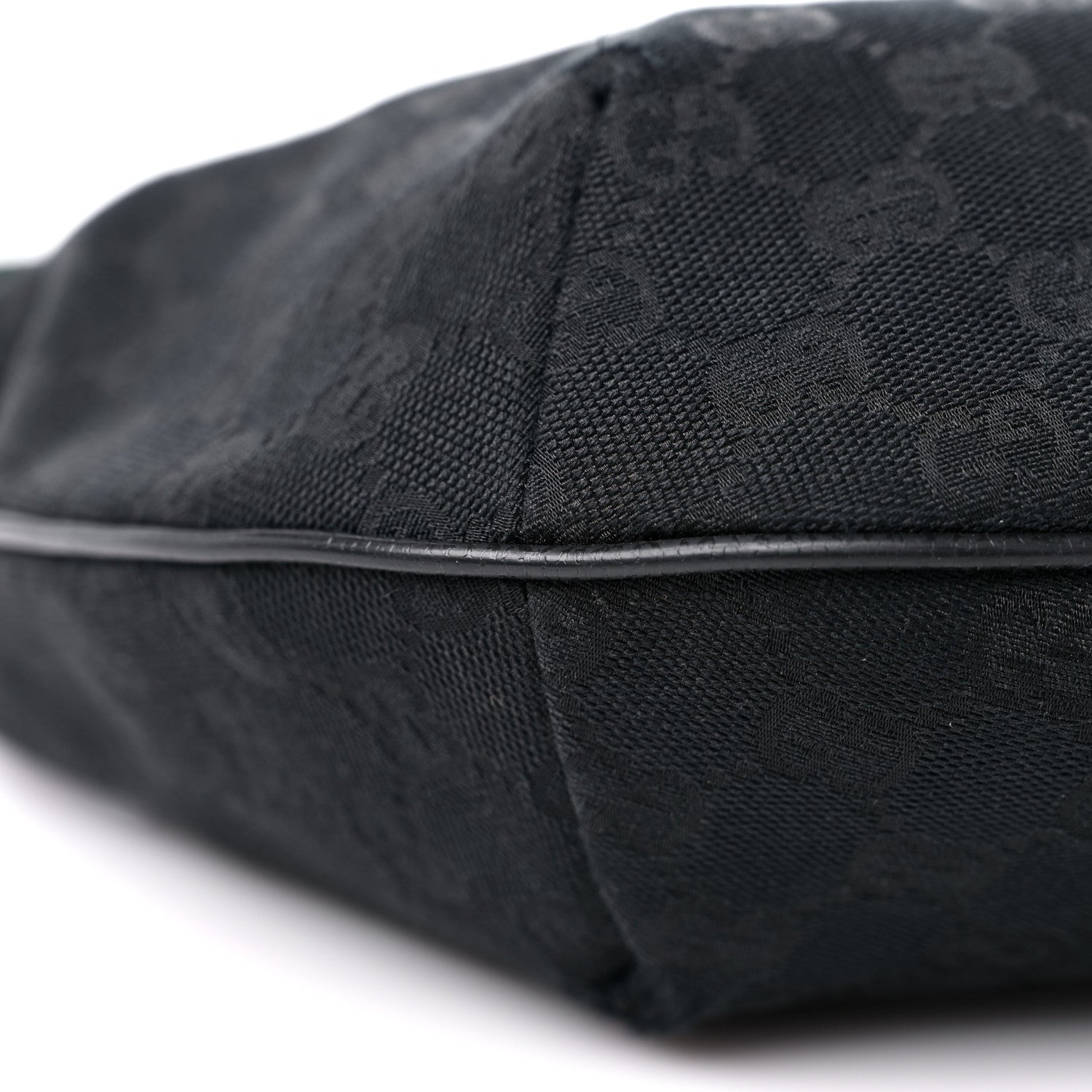 Gucci Monogram Web Medium Half Moon Hobo Black 15 of 20