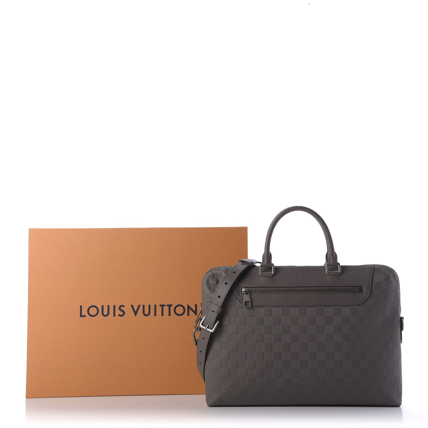 Damier Infini Porte-Documents Jour NM Granit