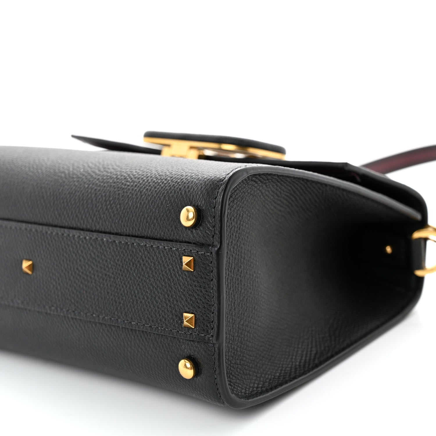 Valentino Garavani Grainy Calfskin Small VSling Top Handle Bag Black 8 of 9