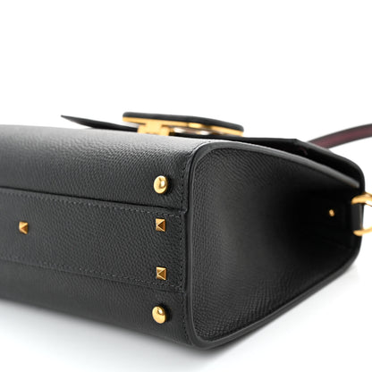 Valentino Garavani Grainy Calfskin Small VSling Top Handle Bag Black 8 of 9