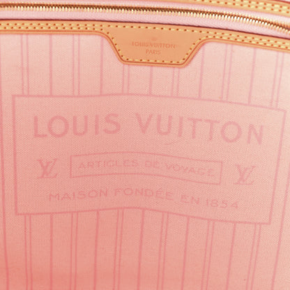 Louis Vuitton Damier Azur Neo Neverfull MM Rose Ballerine 7 of 15