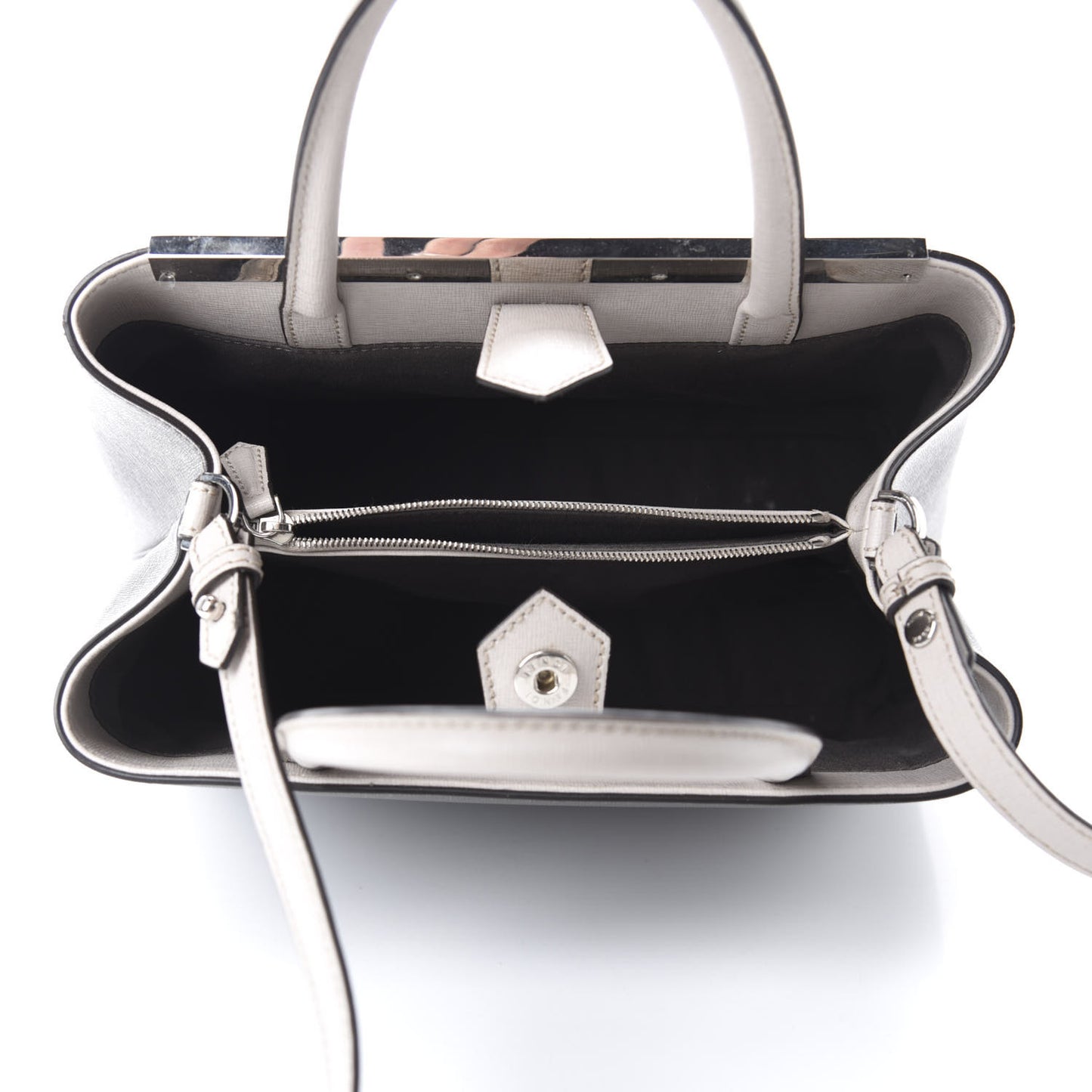 Vitello Elite Monster Eyes Studded Petite 2Jours Tote Carbone White Multicolor