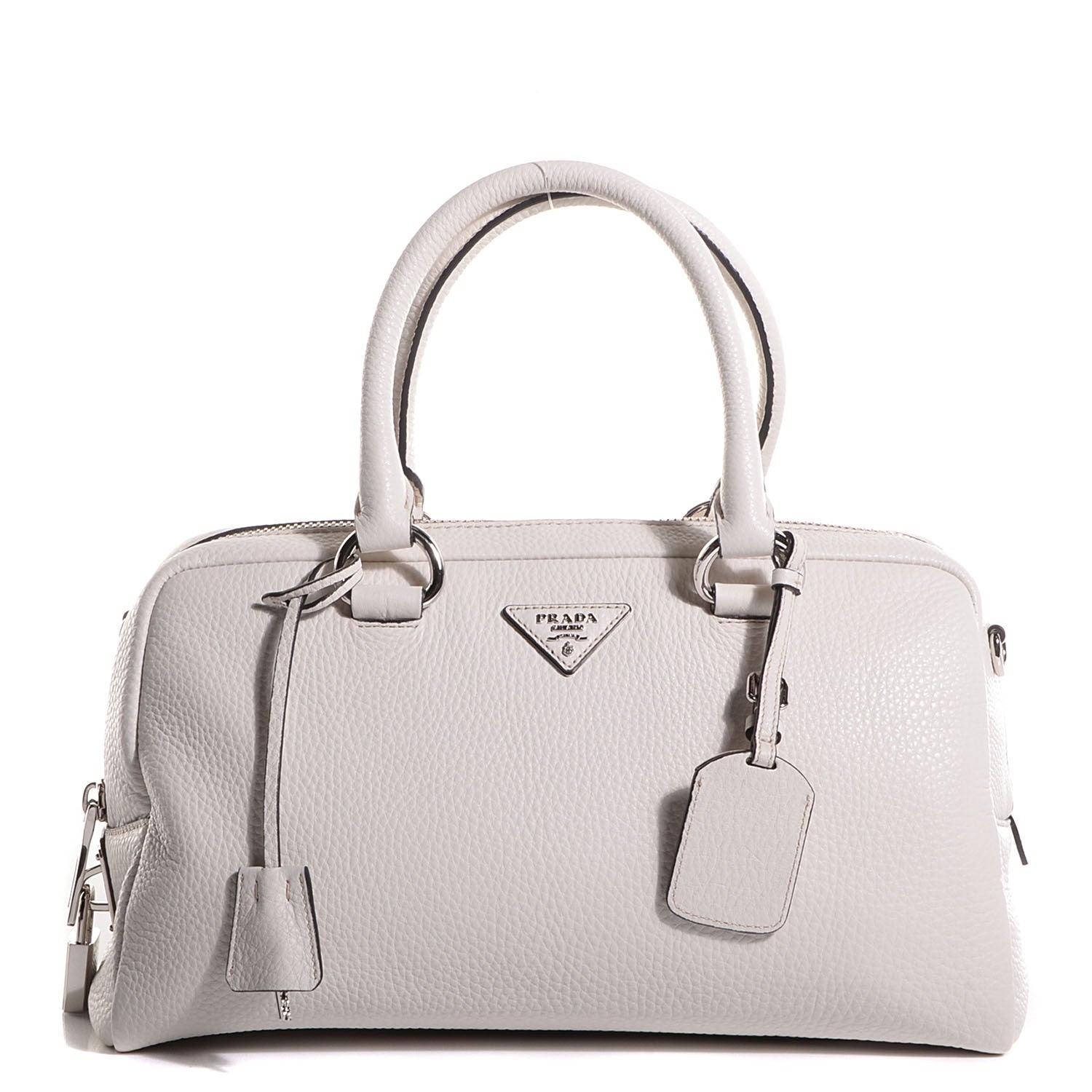 Prada Vitello Daino Top Handle Bag Talco 1 of 11