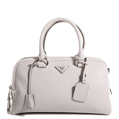 Prada Vitello Daino Top Handle Bag Talco 1 of 11