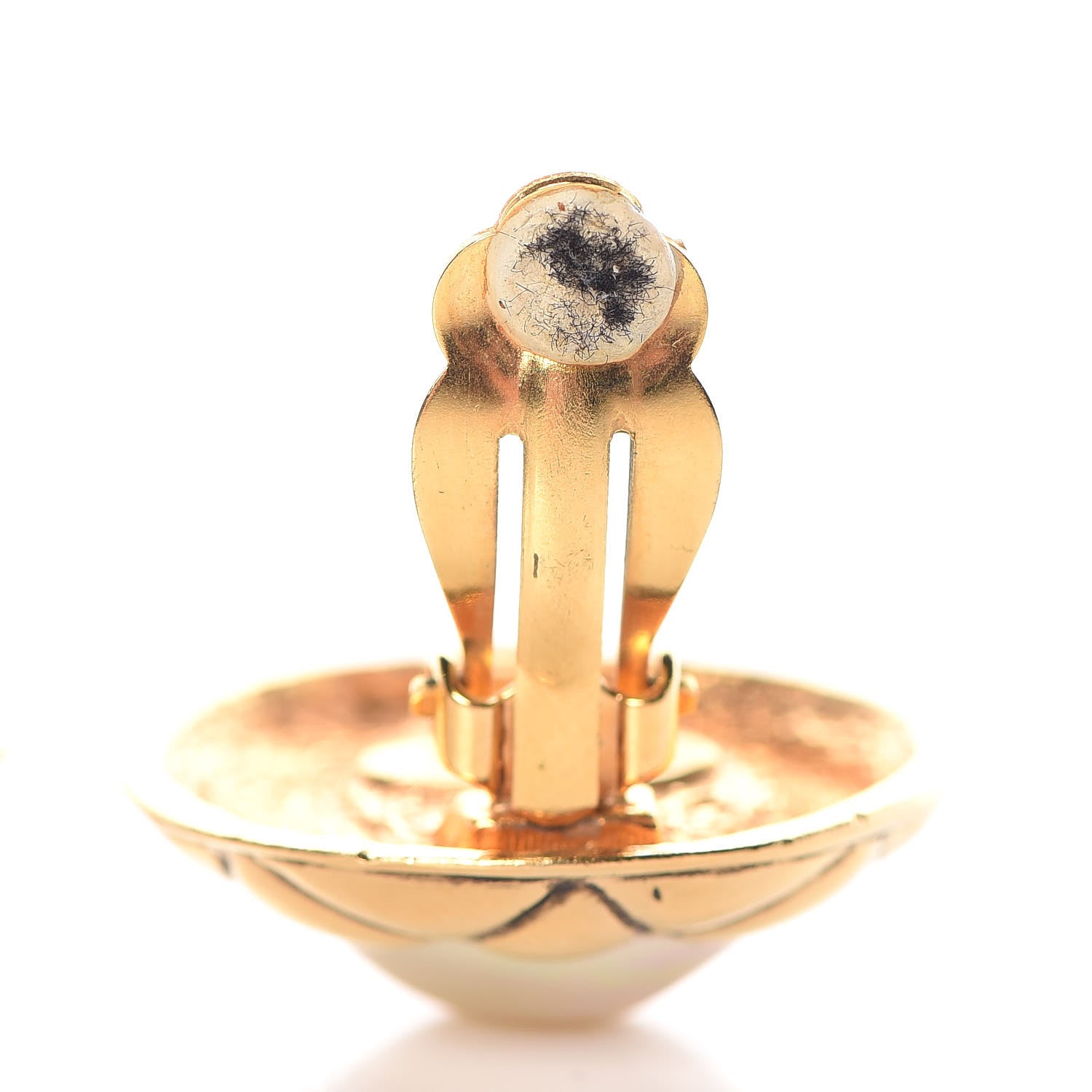 Chanel Pearl Clip On Earrings Gold 4 of 6