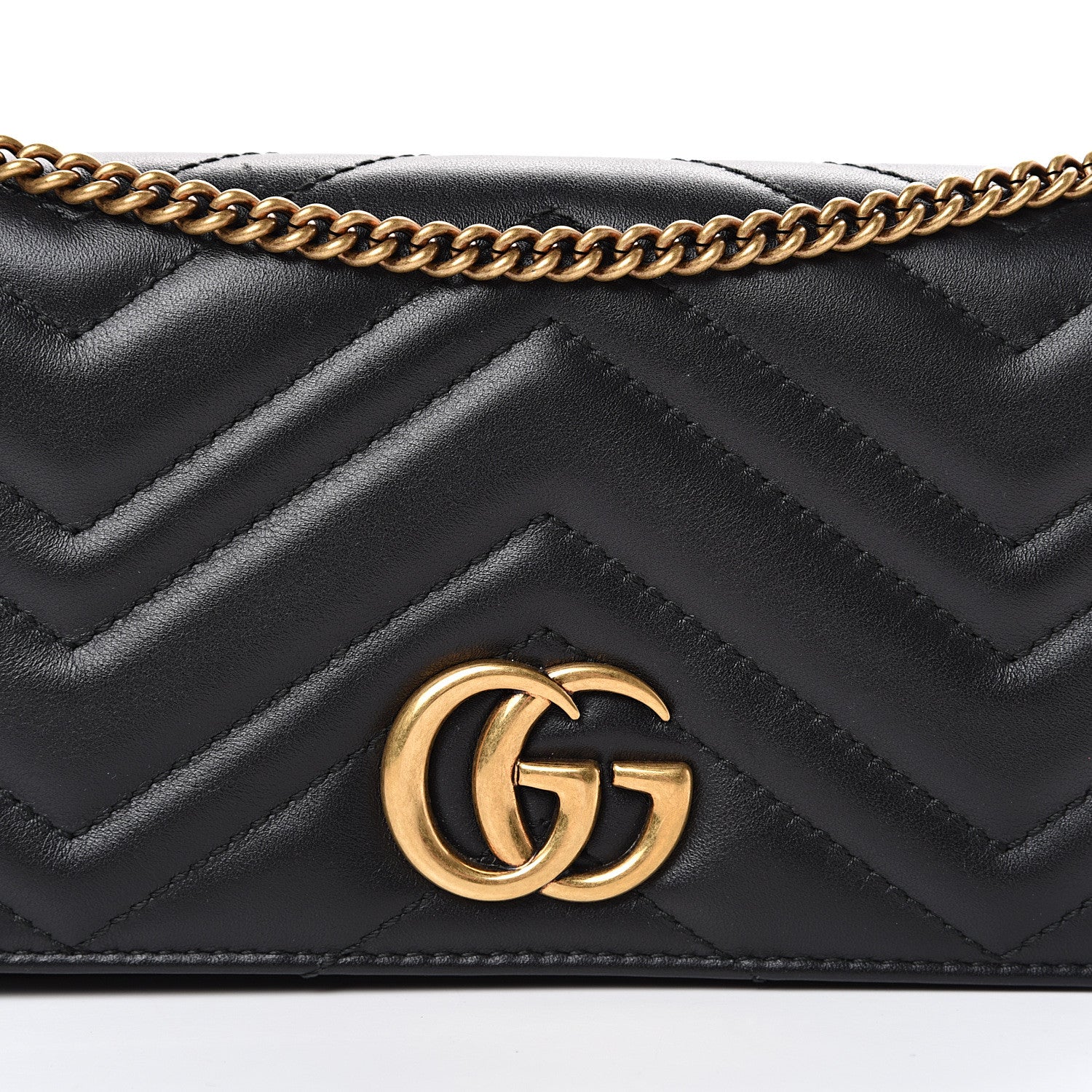 Gucci Calfskin Matelasse GG Marmont Mini Bag Black 11 of 14