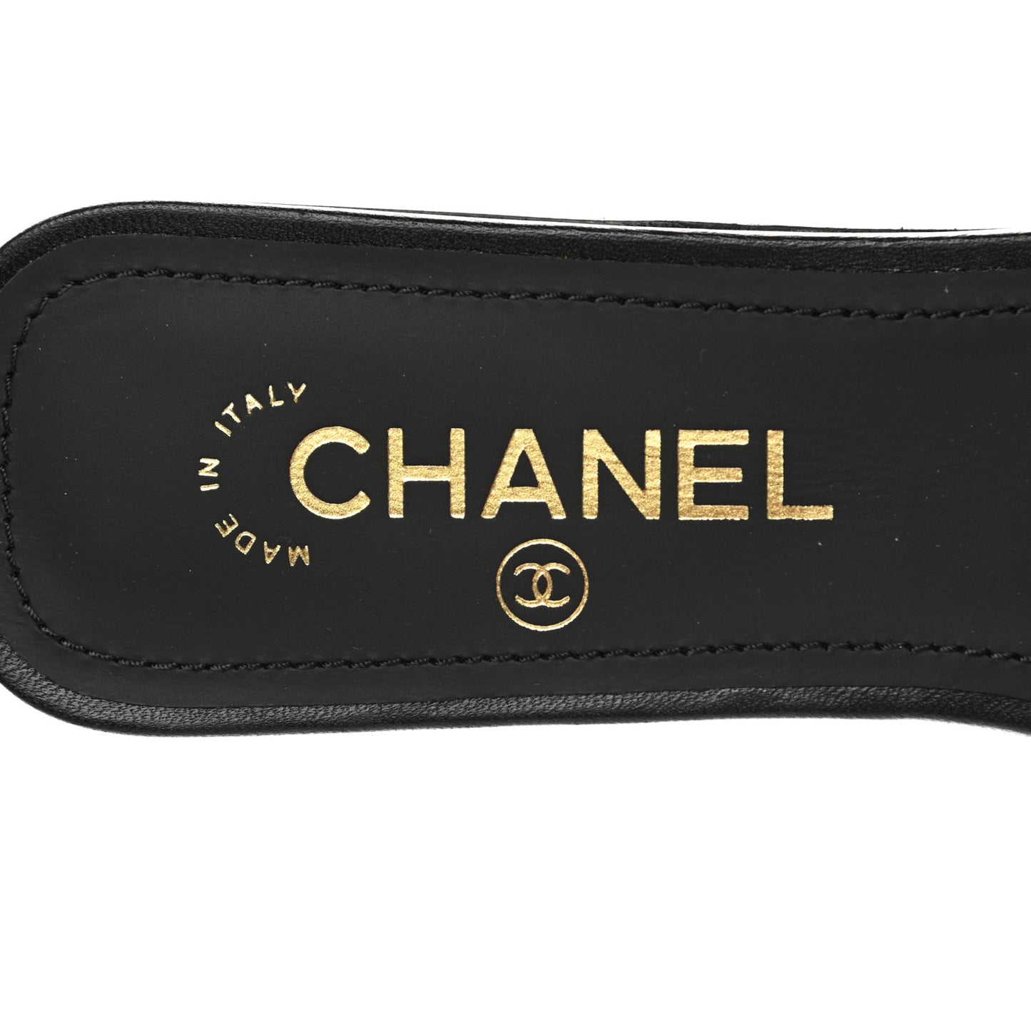 Lambskin Pearl CC Sandals 38 Black