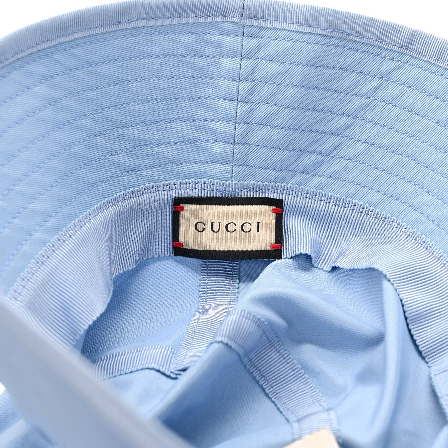 Gucci Cotton Logo Cabris Bucket Hat L Porcelain Light Blue 8 of 9