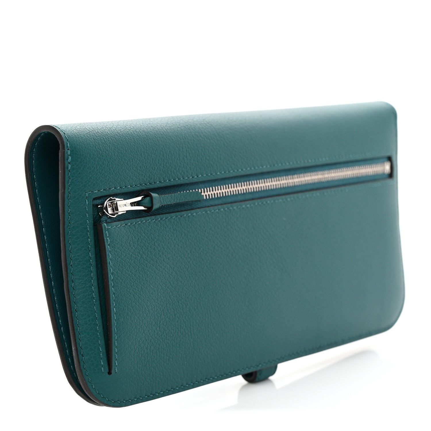 Hermes Evercolor Dogon Recto Verso Wallet Vert Bosphore 2 of 8