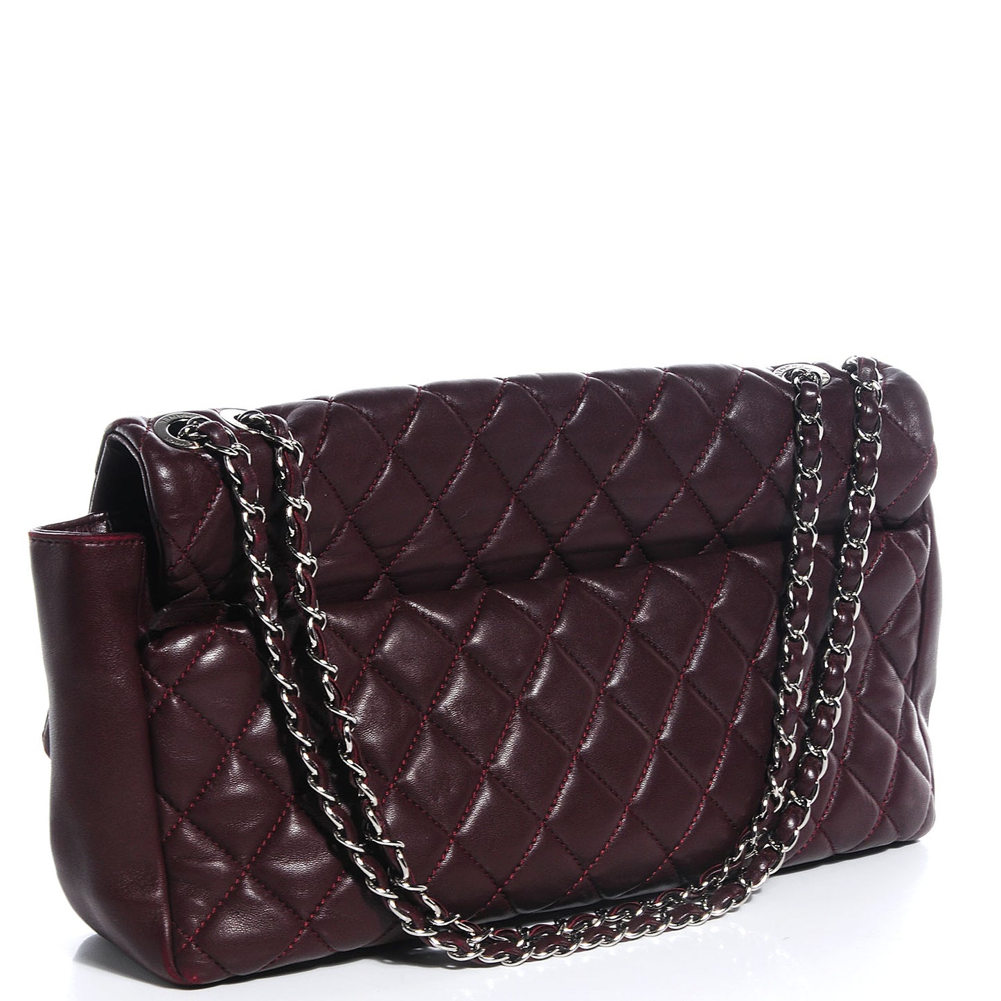 Lambskin Jumbo Coco Rain Flap Bordeaux