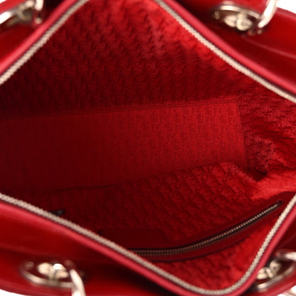 Christian Dior Patent Cannage Large Lady Dior Red 5 of 9