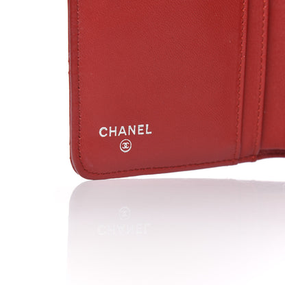 Chanel Lambskin Quilted Zipped Pocket Wallet Red 7 of 11