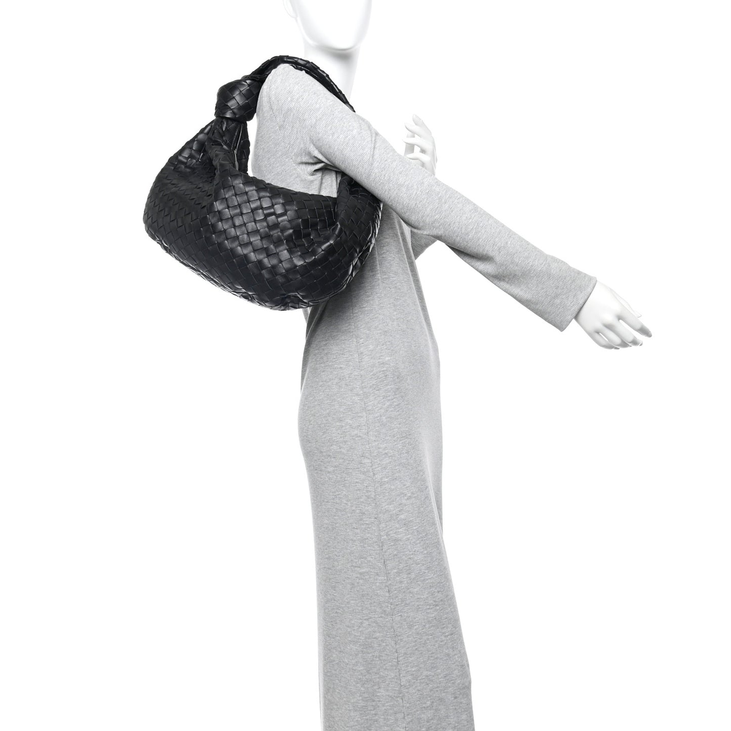 Nappa Intrecciato Small Jodie Hobo Black