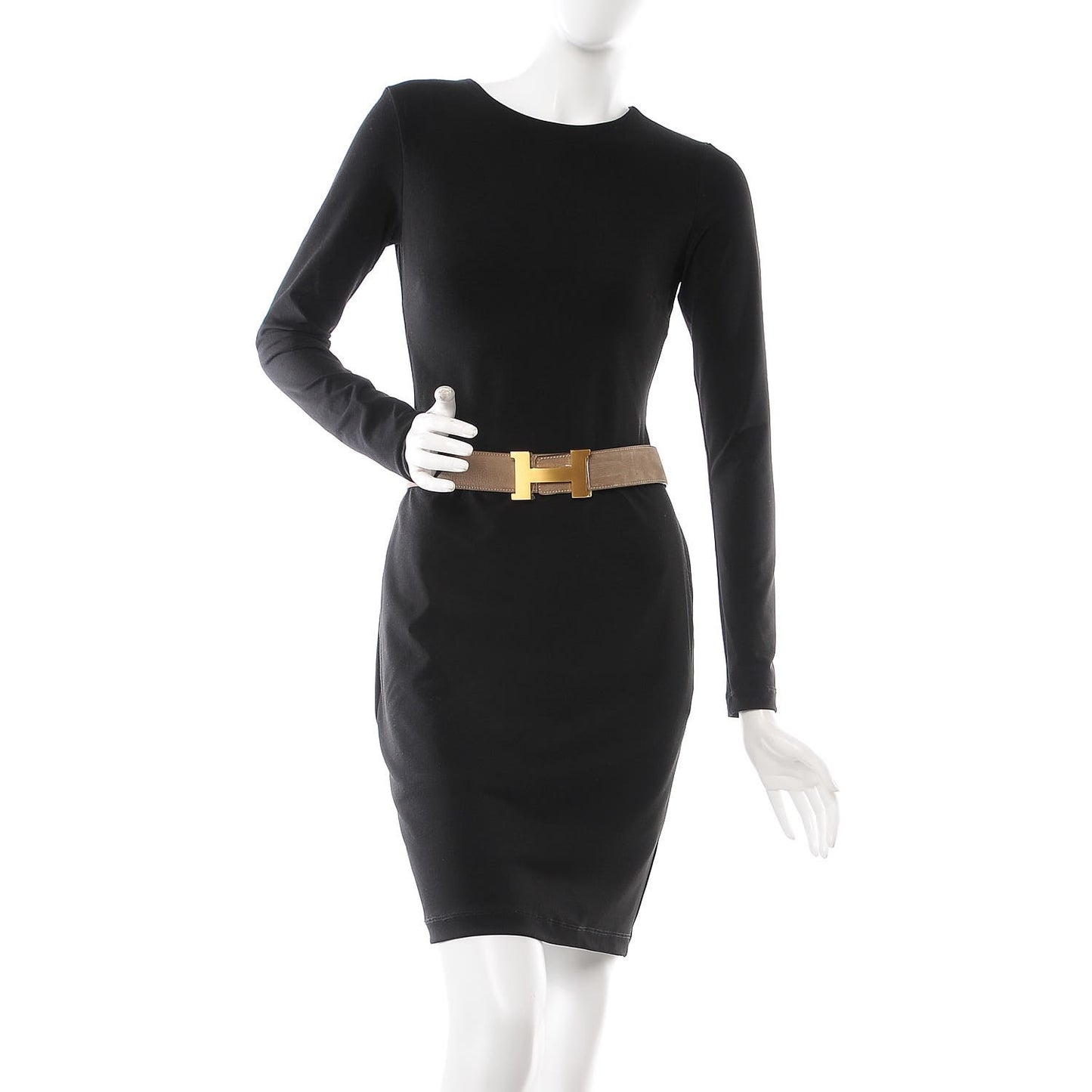 Togo Nubuck 42mm Constance H Belt 90 Chocolate