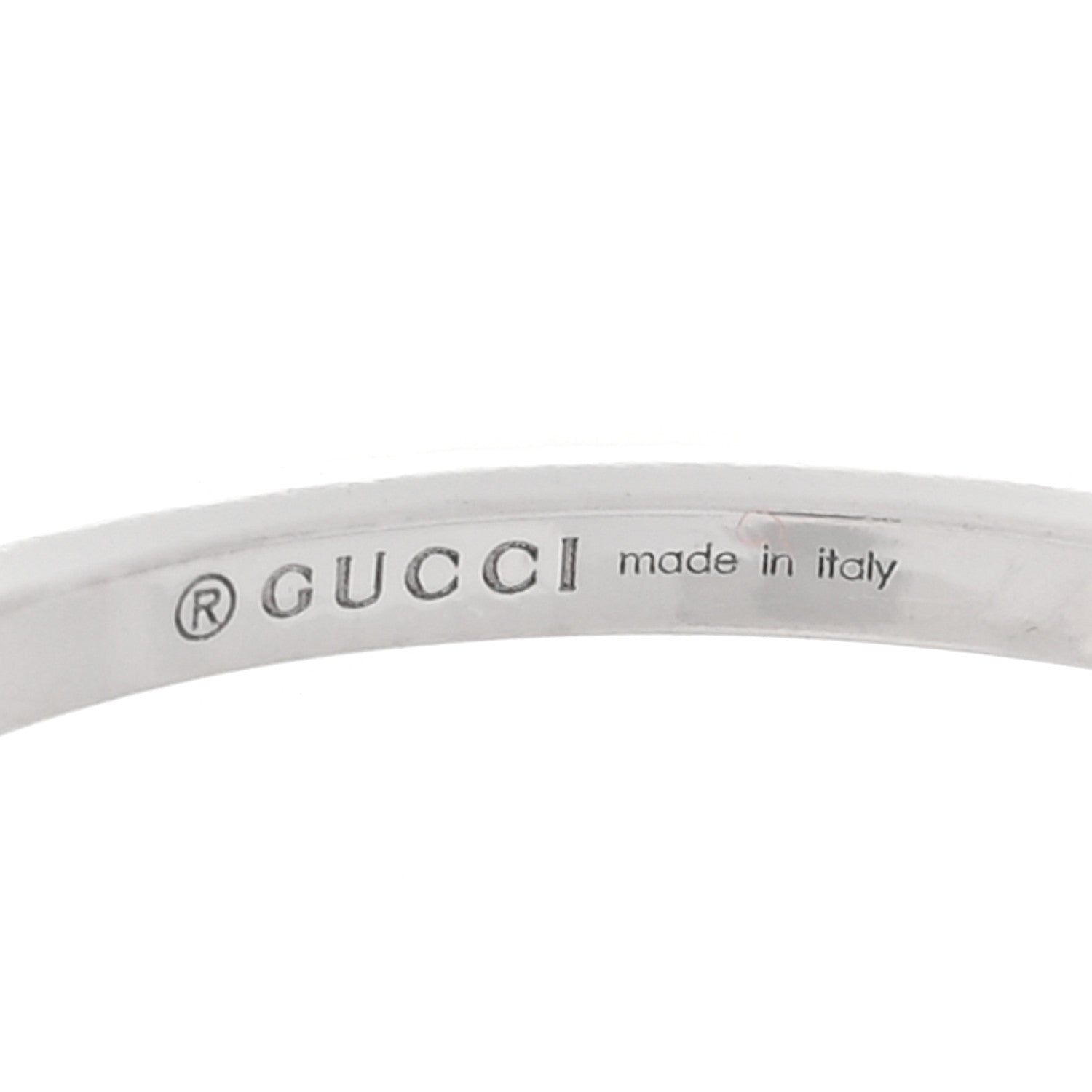Gucci 18K White Gold Running G Charm Ring 51 5.75 4 of 6