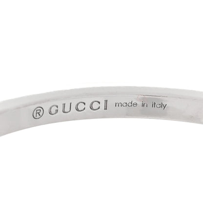 Gucci 18K White Gold Running G Charm Ring 51 5.75 4 of 6