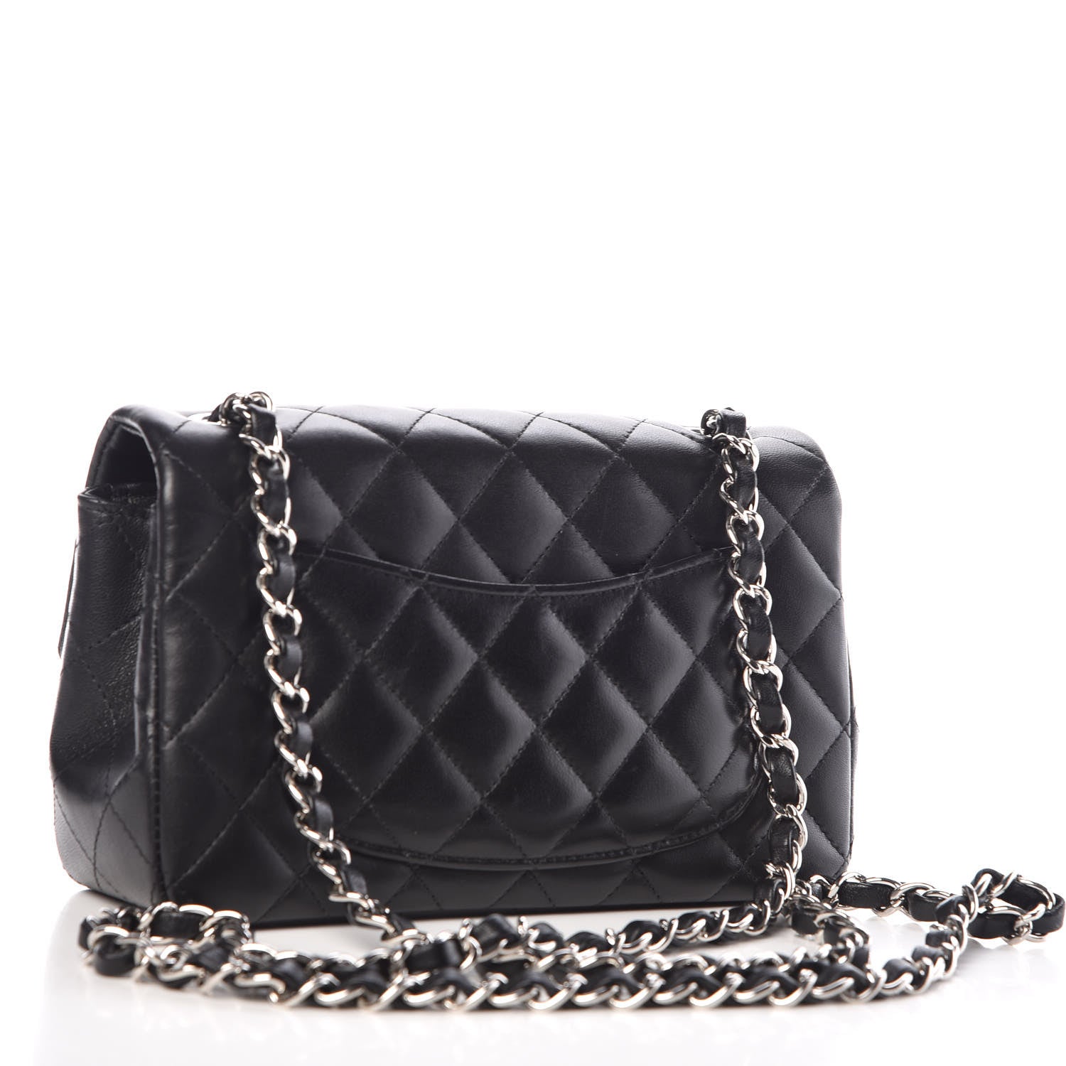 Chanel Lambskin Quilted Mini Rectangular Flap Black 3 of 9
