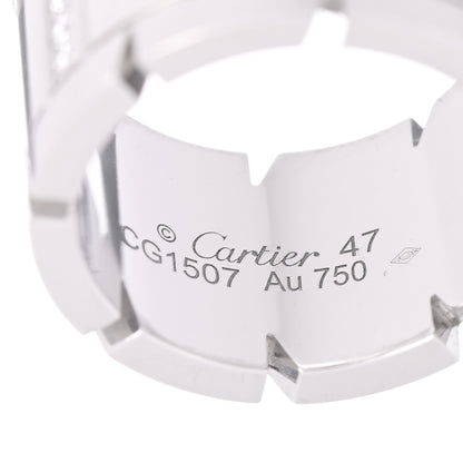 Cartier 18K White Gold Diamond 11mm Tank Francaise Ring 47 4 4 of 4