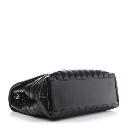 Saint Laurent Calfskin Y Quilted Monogram Medium Loulou Chain Satchel Black 4 of 13