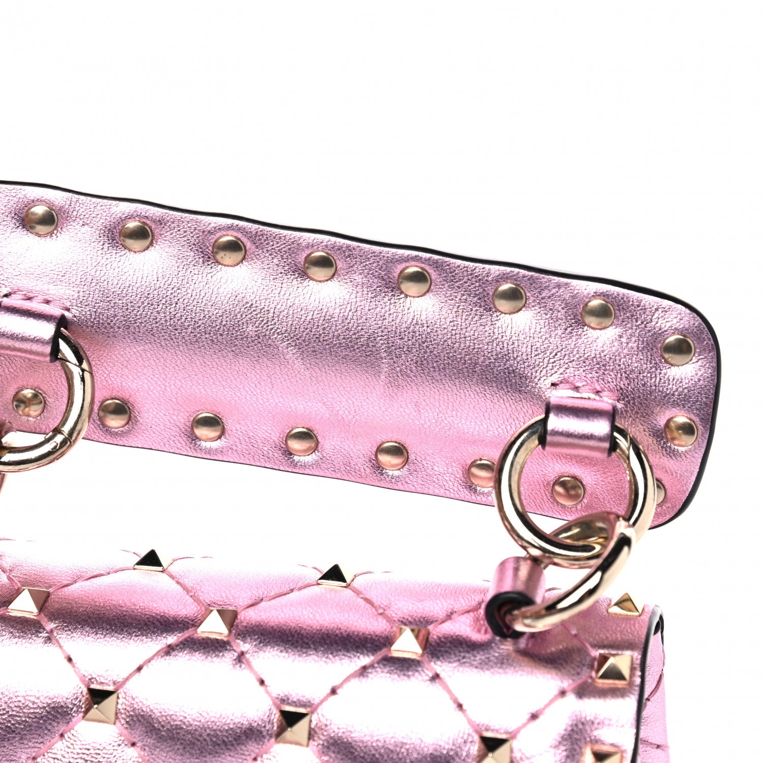 Valentino Garavani Metallic Nappa Micro Rockstud Spike Shoulder Bag Giacinto 5 of 5