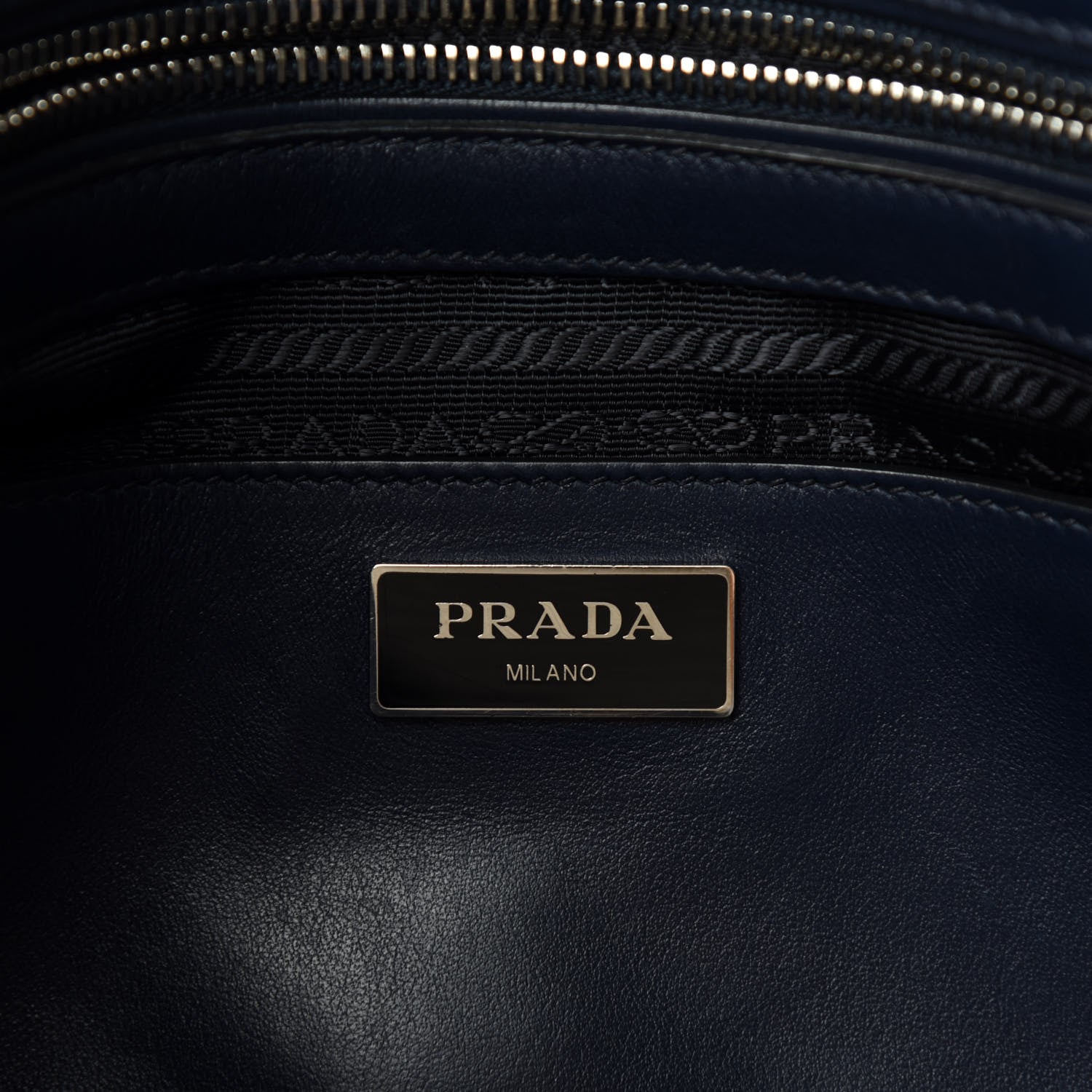 Prada Soft Calf Shopping Tote Baltico 10 of 13