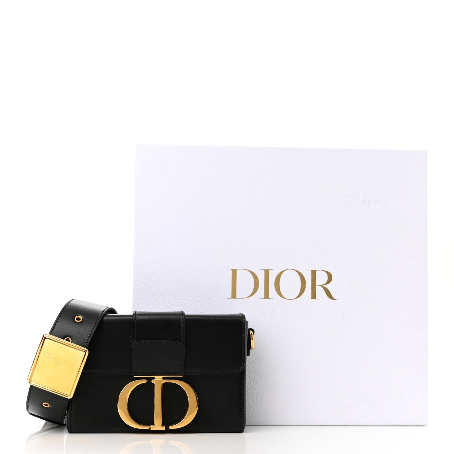 Christian Dior Box Calfskin 30 Montaigne Box Bag Black 10 of 10