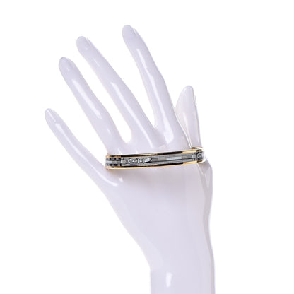 Hermes Enamel Narrow Printed Buckle Bracelet 65 2 of 5