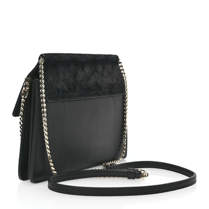 Chloe Calfskin Suede Mini Chain Faye Shoulder Bag Black 3 of 10