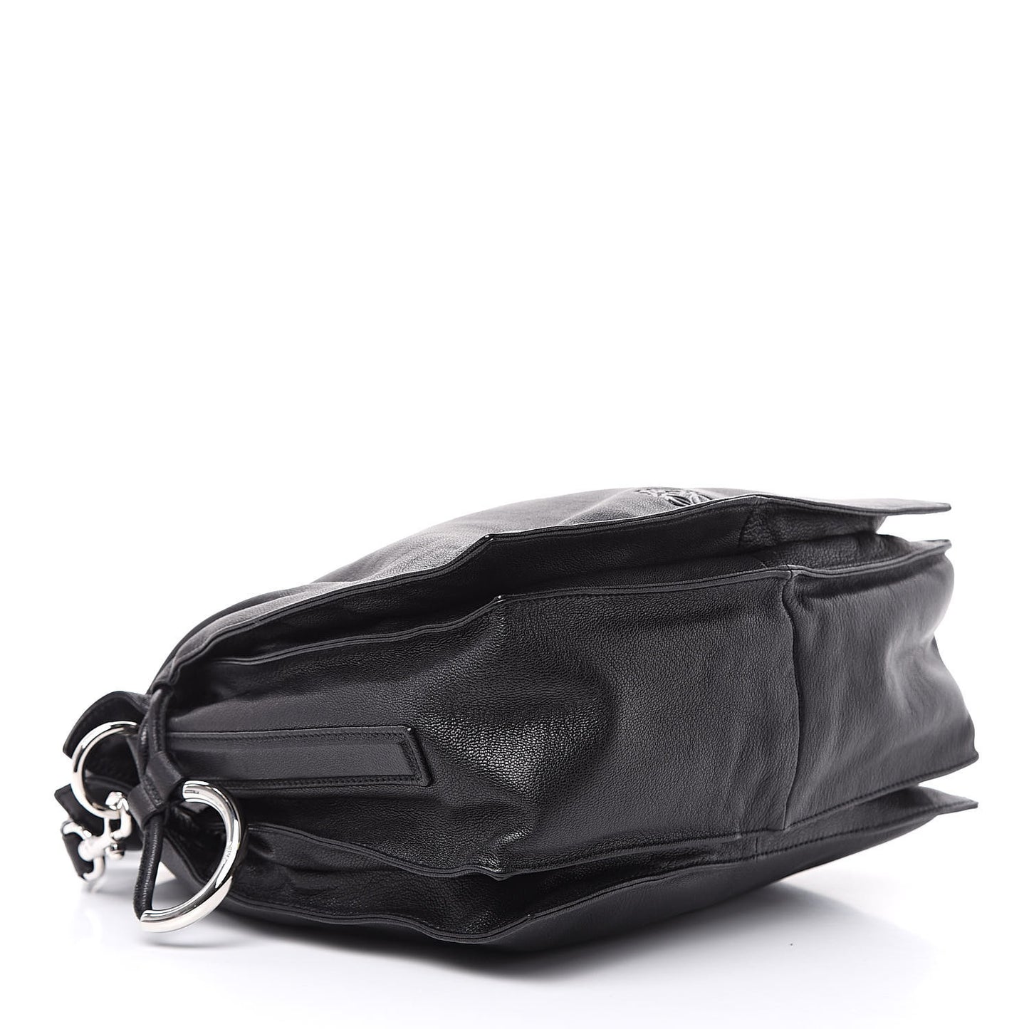 Calfskin Drawstring Bag Black