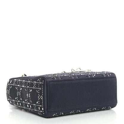 Christian Dior Satin Crystal Cannage Mini Lady Dior Black 3 of 9